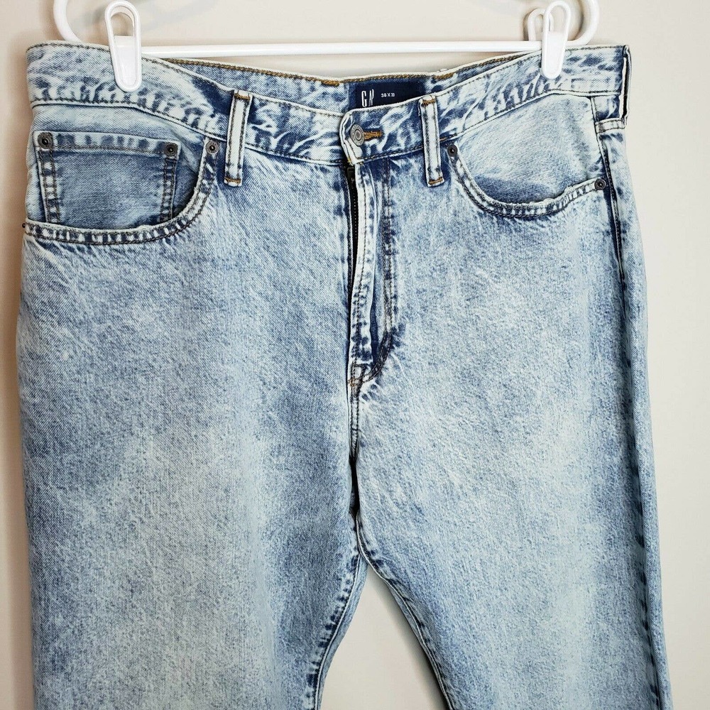 Gap Jeans 38x30 Blue Light Wash Relaxed Loose Fit - Picture 4 of 11